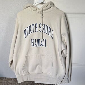 Brandy Melville Cream North Shore Hoodie